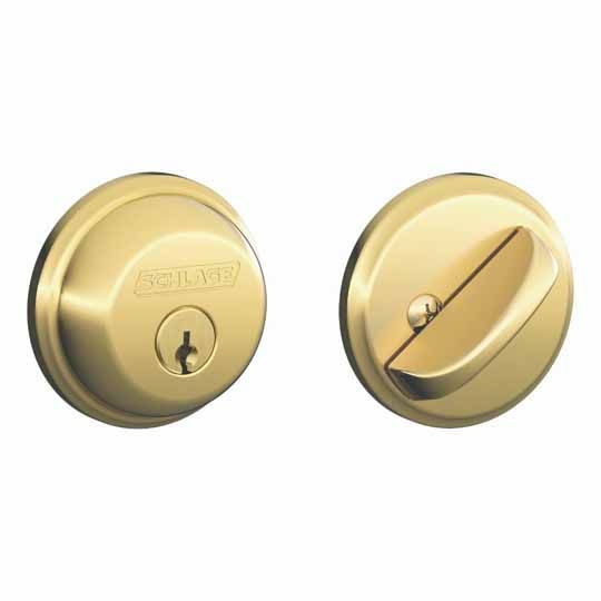 Schlage B60N Single Cylinder Deadbolt Aged Bronze