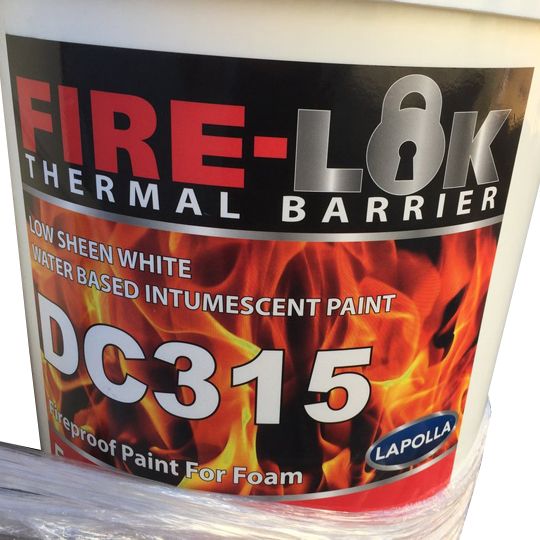 Lapolla Industries DC-315 FIRE-LOK&trade; Thermal Barrier - 5 Gallon Pail Ice Grey