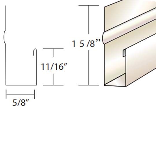 Quality Aluminum Products 5/8" Aluminum J-Channel Musket Brown