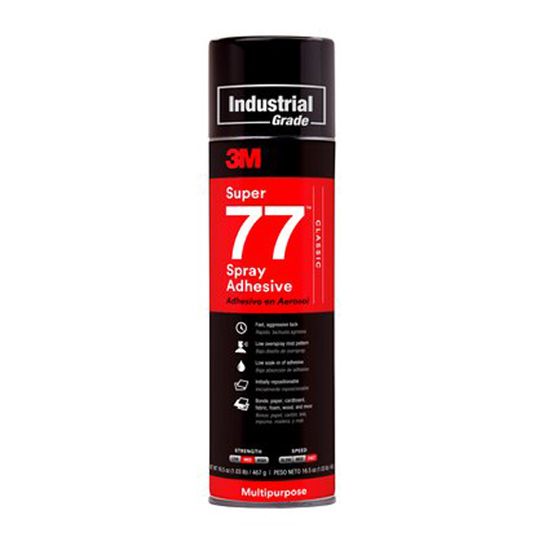 3M Super 77&trade; Multi-Purpose Spray Adhesive Translucent