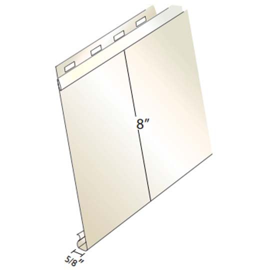 Quality Aluminum Products 8" Horizontal Deluxe Smooth Aluminum Siding - Sold Individually White