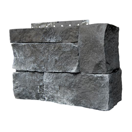 CertainTeed Siding STONEfacade&trade; Ledgestone Right Corners - Carton of 6 Appalachian Twilight