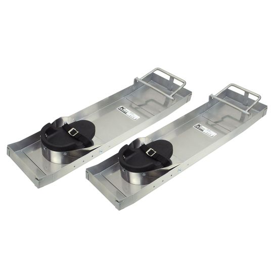 Kraft Tool 8" x 28" Deluxe Heavy-Duty Stainless Steel Knee Boards (Pair)