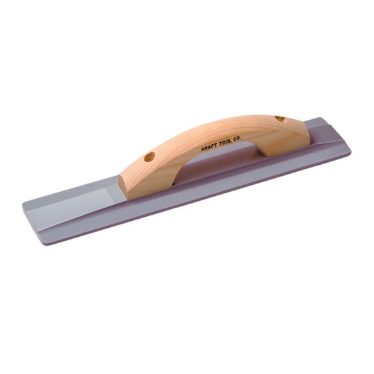 Kraft Tool 14" x 3-1/4" Square End Magnesium Hand Float with Wood Handle