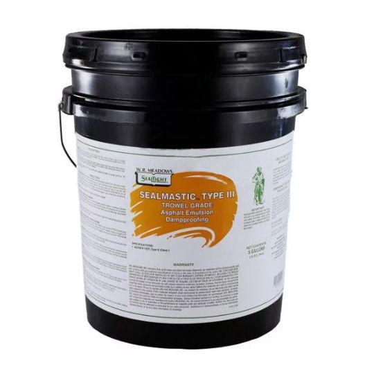 WR Meadows SealMastic&trade; Emulsion Type III Trowel-Grade Dampproofing - 5 Gallon Pail