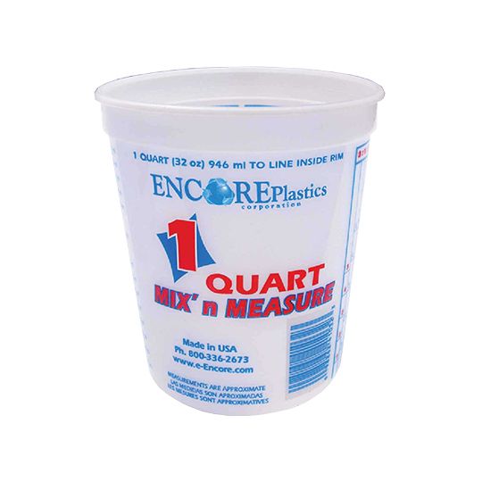 Paint Sundries Solutions Encore Plastics 1 Quart MIX' n MEASURE Pail