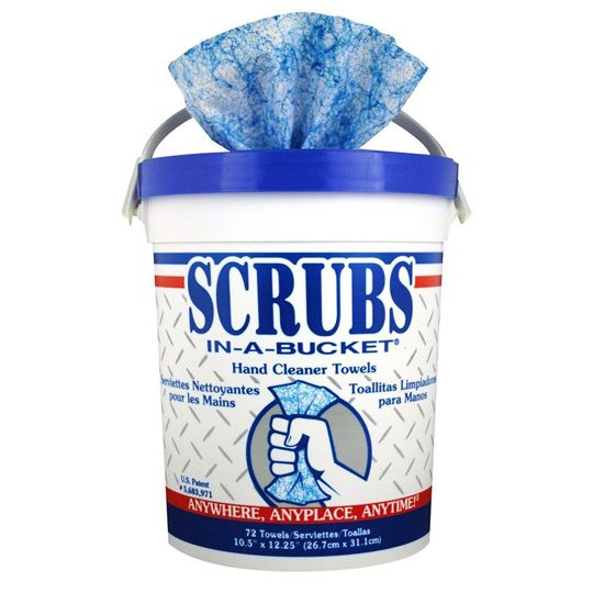 SCRUBS Hand Cleaner Towels - Bucket of 72