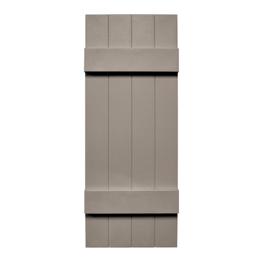 TRI-BUILT 14" x 71" Standard Board-N-Batten 4-Board Joined Shutters (Pair) Forest Green