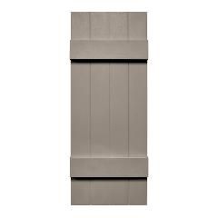 TRI-BUILT Standard Board-N-Batten 4-Board Joined Shutters (Pair)