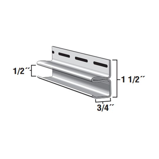 Mastic 1/2" F-Channel White