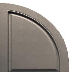 TRI-BUILT Quarter Round Arch Open Louver Shutter Top (Pair)