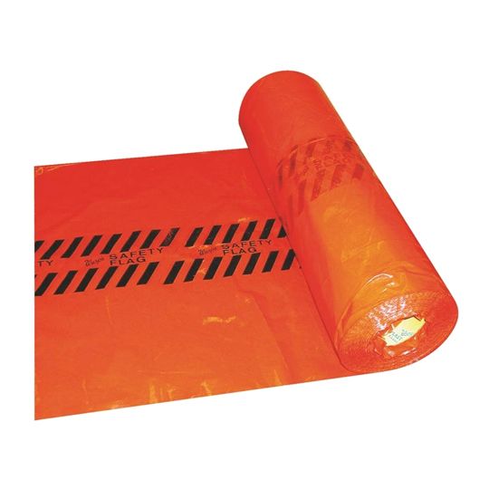 Warp Brothers 18" x 18" Safety Flags - 500 Ft. Roll Red