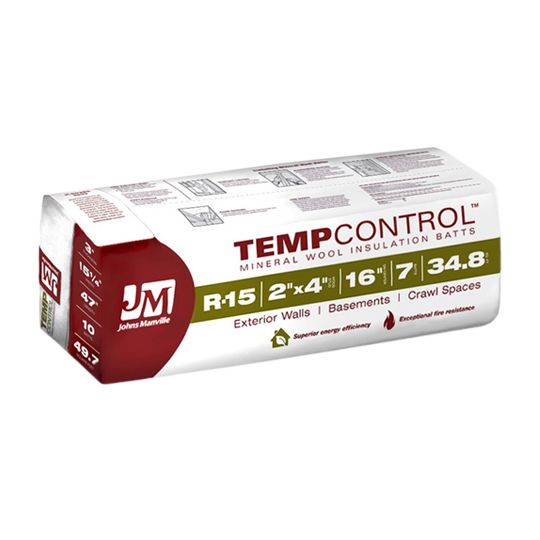 Johns Manville 5-1/2" 15-1/4" x 47" Mineral Wool TempControl&reg; Batts 24.89 Sq. Ft. Bag