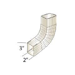 Quality Aluminum Products 2" x 3" Style "B" 75&deg; Gutter Elbow