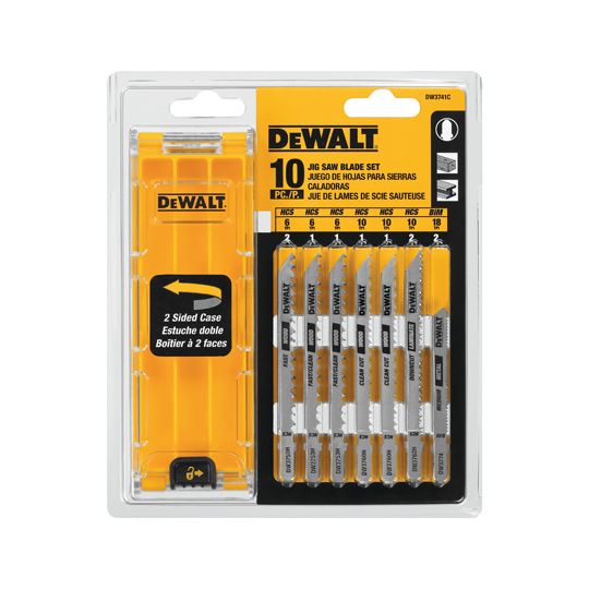 DeWalt 10-Piece T-Shank Jig Saw Blade Set with Case