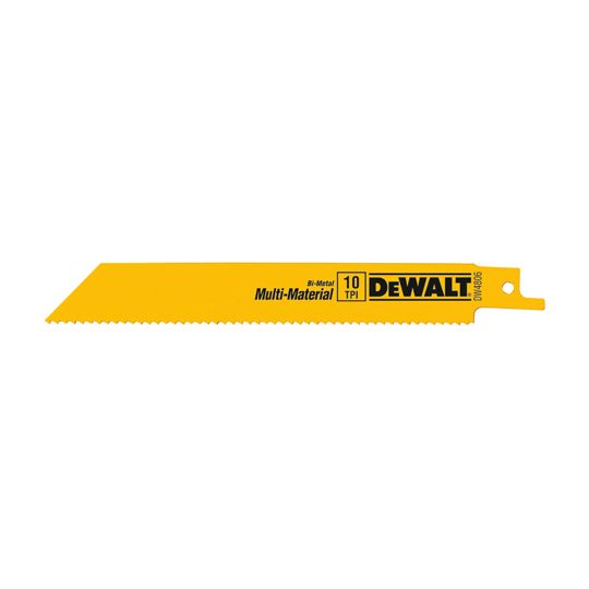 DeWalt 6" 10 TPI Straight General Purpose Reciprocating Saw Blades - Pack of 5