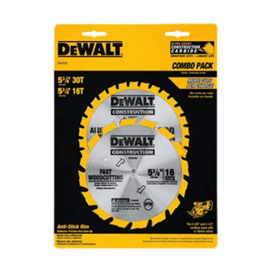 DeWalt 5-3/8" Combination Carbide Circular Saw Blades - Set of 2