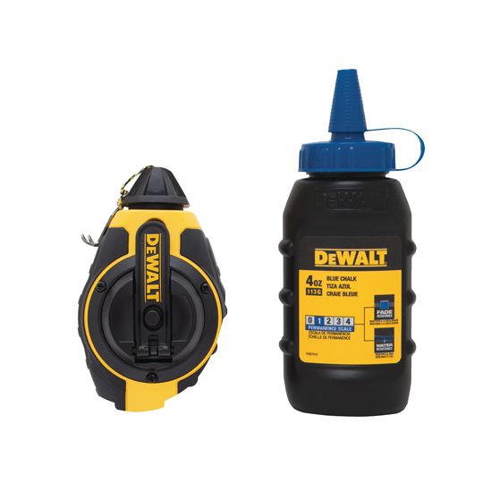 DeWalt 100' 3:1 Chalk Reel with 4 Oz. Blue Chalk