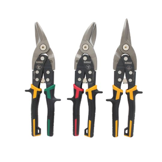 DeWalt Straight, Left, & Right Aviation Snips - Pack of 3