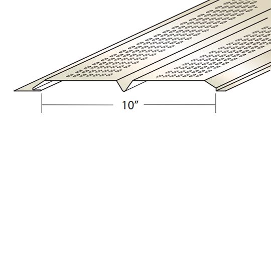 Quality Aluminum Products 10" Lanced V-Panel Aluminum Soffit Pearl Grey