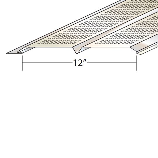 Quality Aluminum Products 12" Lanced V-Panel Aluminum Soffit Tuxedo Grey