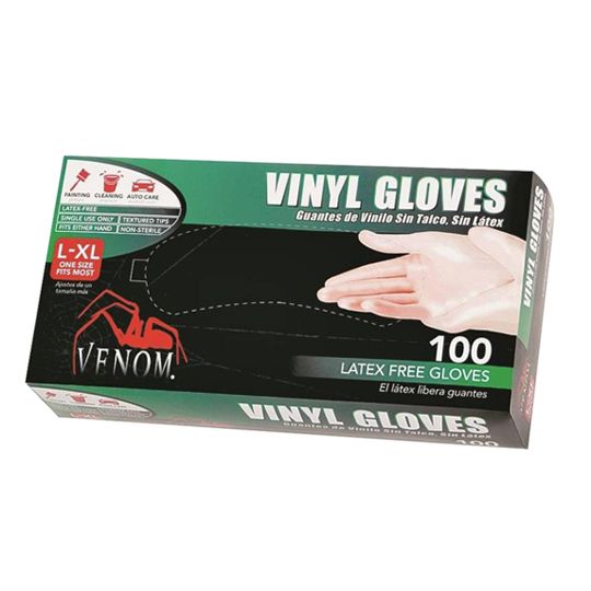 Medline Large/X-Large Venom Disposable Latex Gloves - Box of 100