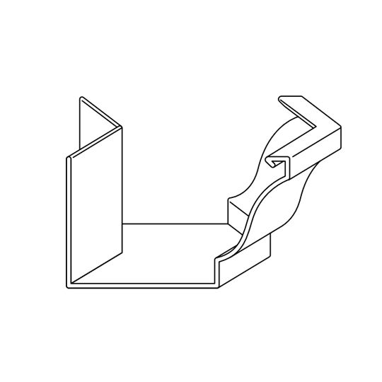 Klauer Manufacturing Company 5" Classic Aluminum K-Style Outside Miter Dusty Clay