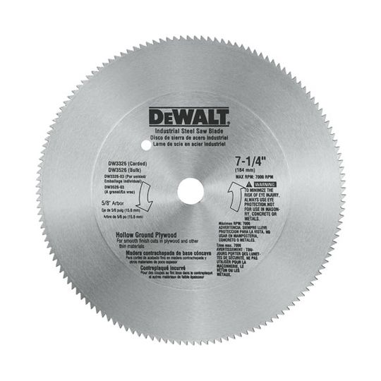 DeWalt 7-1/4" 140-Tooth Steel Saw Blade