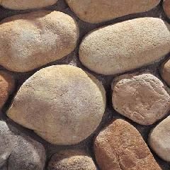 Eldorado Stone River Rock Flat Stone - 8 Sq. Ft. Box