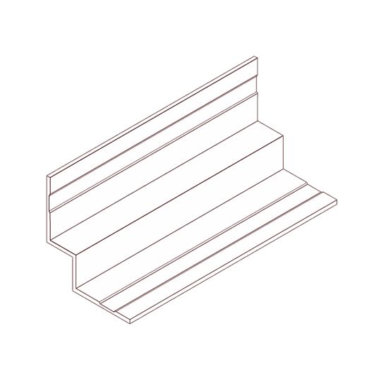 Flannery Trim 1/2" x 1/2" x 10' Cement Panel W-Mold Inside Corner - 5/16" Panel Size