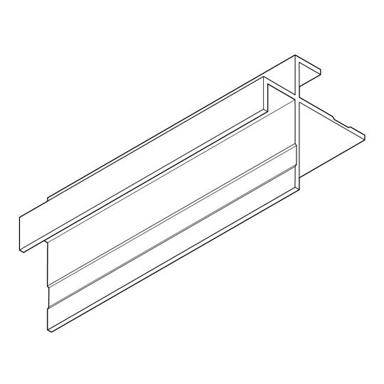 Flannery Trim 3/8" x 3/8" x 10' Cement Panel X-Mold Outside Corner - 5/16" Panel Size