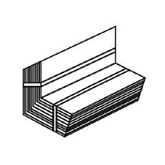 TRI-BUILT 8" x 8" Steel Step Flashing Shingles with Crimp