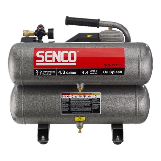 Senco 2.5HP 4.3 Gallon Twin Tank Air Compressor