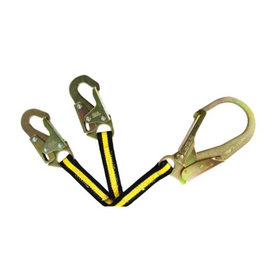 Guardian Fall Protection 24" Web Style Rebar Chain Assembly with Non-Swivel Steel Snap Hooks