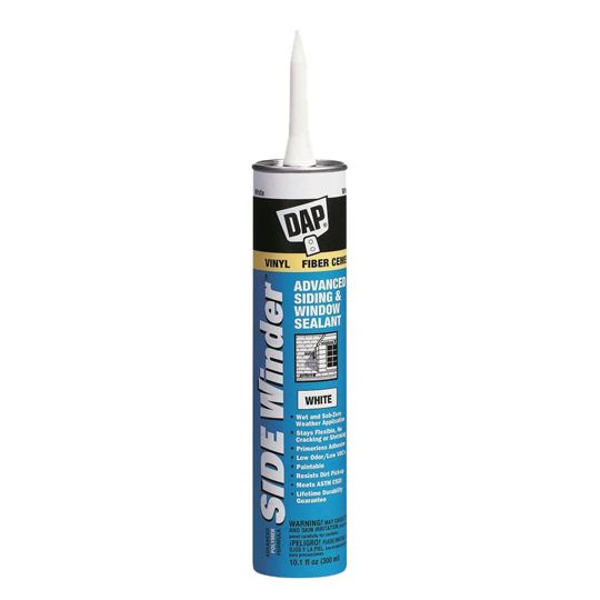 DAP Side Winder&reg; Advanced Polymer Siding & Window Sealant - 10.1 Oz. Cartridge White