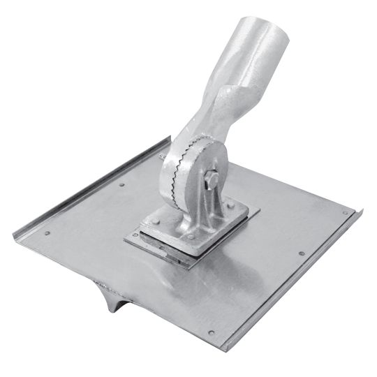 Kraft Tool 8" x 8" Stainless Steel Walking Seamer/Groover with Threaded Handle Socket - 3/4" Radius and 7/8" D