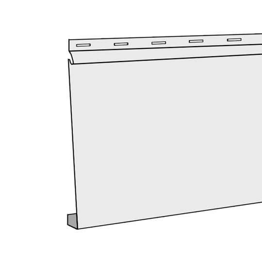 Alside 8" x 12'6" Smooth Deluxe Aluminum Siding Panel Glacier White