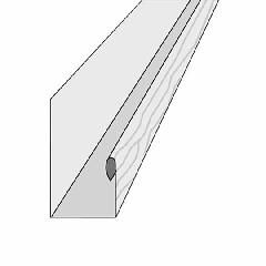 Alside 3/4" x 12'6" Striated PVC Coated Steel J-Channel