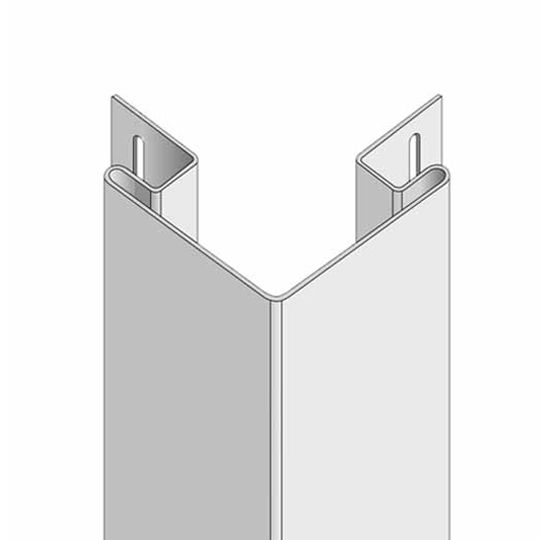 Alside 4" x 10' Woodgrain Vinyl Outside Corner Post with 3/4" Receiving Channel Autumn Red