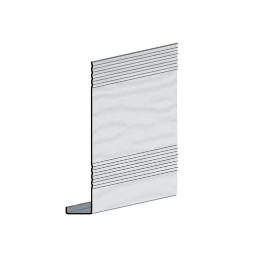 Edco Products 8" x 10' EnduraGrain Steel Fascia - Enamel Finish Polar White