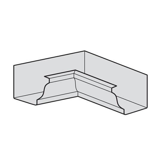 Edco Products 5" Aluminum Inside Box Mitre - Enamel Finish Polar White