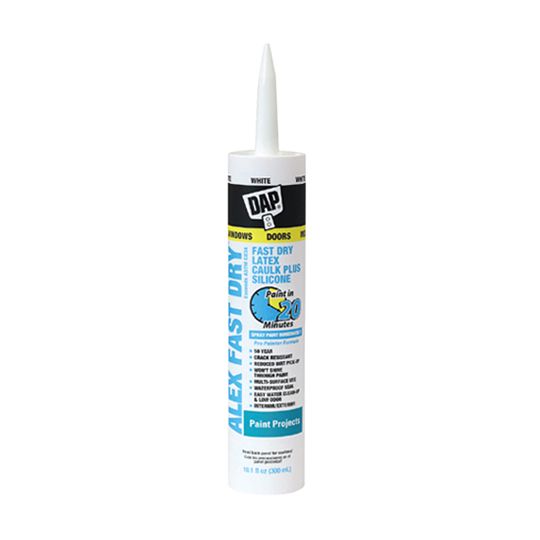 DAP ALEX Fast Dry&reg; Acrylic Caulk - 10.1 Oz. Tube White