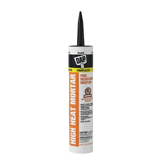 DAP High Heat Mortar Fire Resistant Mortar - 10 Oz. Tube Black