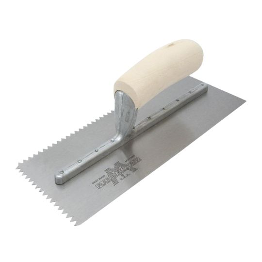 Marshalltown Notched Trowel with Wood Handle