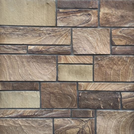 Rock-It Natural Stone Wildhorse Swirl Ashlar Corner - Sold per Lin. Ft.