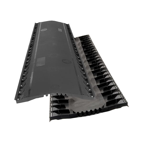 TRI-BUILT 4' OmniRidge&reg; Pro Shingle Over Ridge Vent with Filter & Nails Black