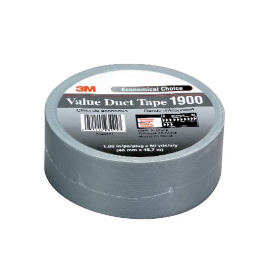 3M 1.88" x 50' Value Duct Tape 1900 Grey