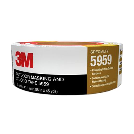 3M 1-7/8" x 45 yd Outdoor Masking and Stucco Tape 5959 Red