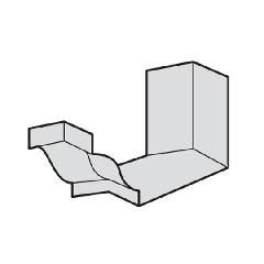 Edco Products 5" Aluminum 90&deg; Inside Strip Miter - ENTEX Finish