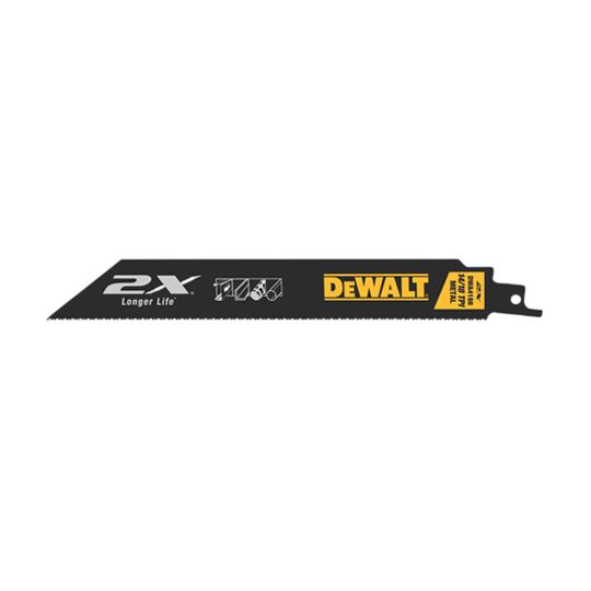 DeWalt 8" x 14/18 TPI 2X Long Life Metal Cutting Reciprocating Saw Blades - Pack of 2